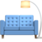 Couch and Lamp emoji on Apple
